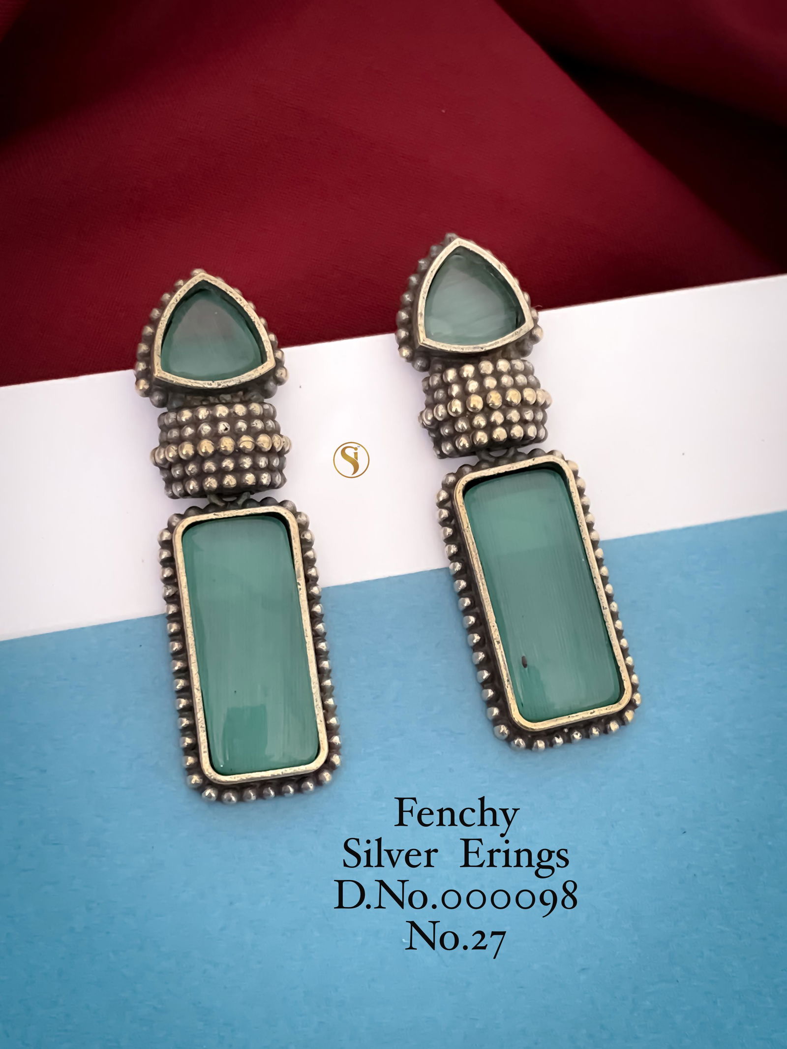 Fancy Silver Designer Party wear Earrings Wholesale Price In Surat
